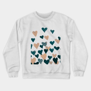 Valentine’s Day Watercolor Hearts – neutral Crewneck Sweatshirt